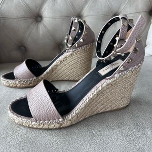 Valentino rockstudd espadrille wedges